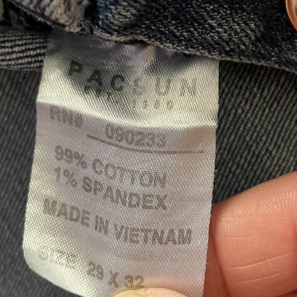 PacSun Slim Jeans Size 29x32 Skinny Mid Rise Blue Denim Men 5 Pocket Str… - Picture 6 of 7